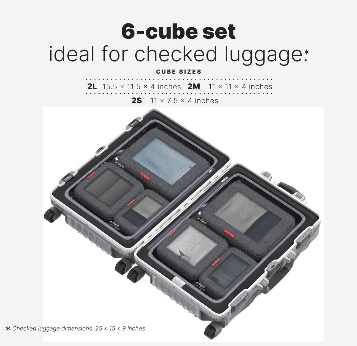 LeanTravel Compression Packing Cubes for Travel Organizers with Double Zipper (12-Pack Black-Blue)
