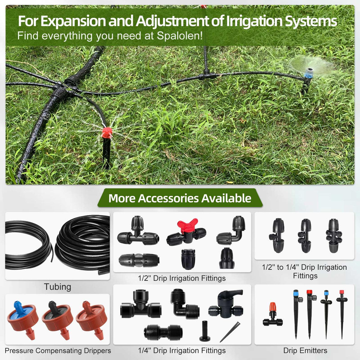 100 Pack Drip Irrigation Stakes for 1/8" to 1/4" Inch Drip Irrigation Tubing Hose Irrigation Support Stakes 5.79" H Suitable for Raising the Height of Drip Emitters/Heads or Drip Irrigation Parts