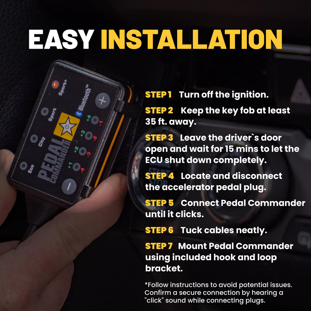 PEDAL COMMANDER for Toyota Tundra 2007-2021 Throttle Response Controller - Plug-and-Play, 4 Driving Modes, App Control - Towing Hauling Off-Road TRD Pro Sport Upgrade