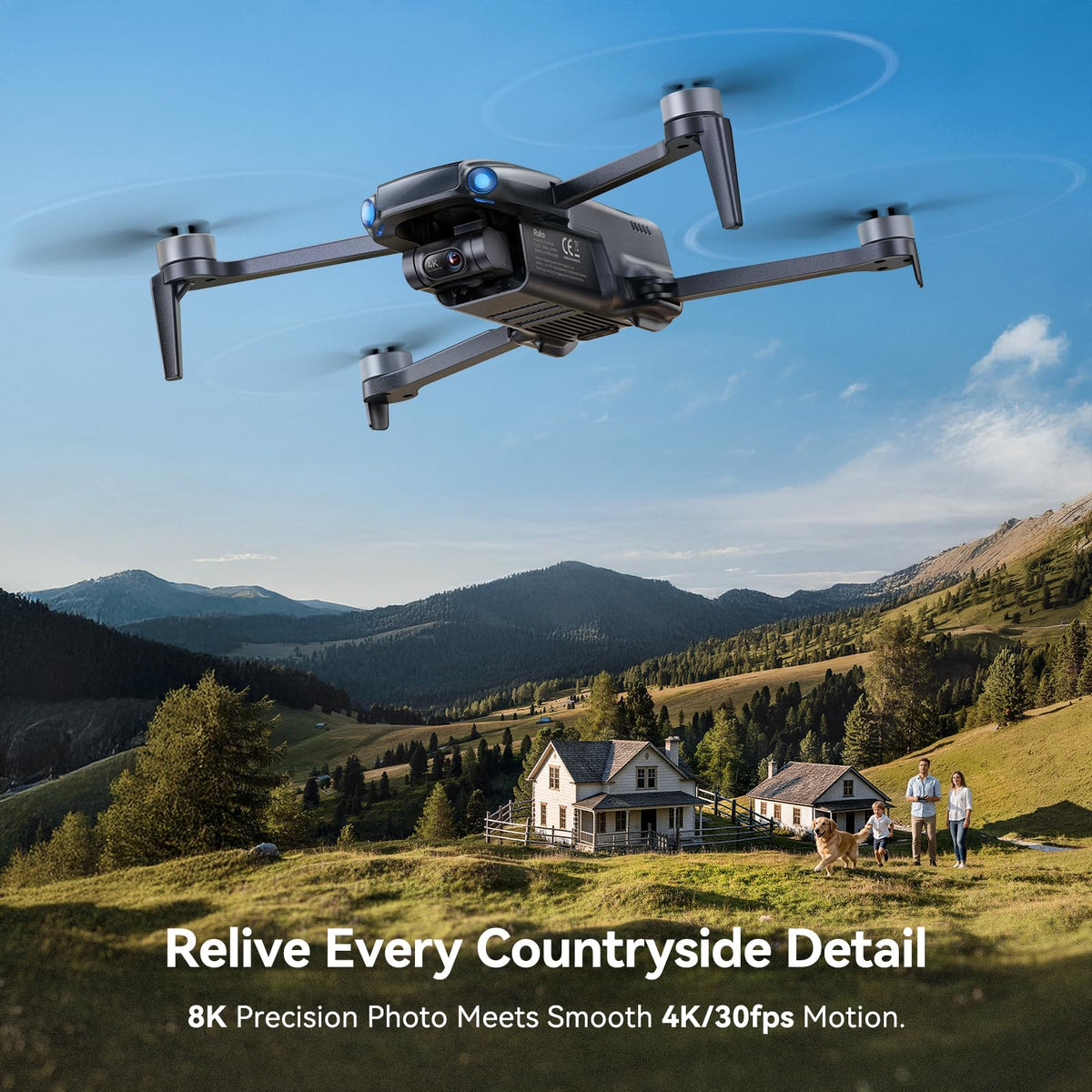 Ruko U11MINI 4K, Drones with Camera for Adults 4K Video 8K Photo, Under 249g, 3-Axis Gimbal, 20000ft FPV Transmission, AI Takeoff/Landing, Auto Return, GPS with Beeper, TOF, Beginner (96-Min Flight)