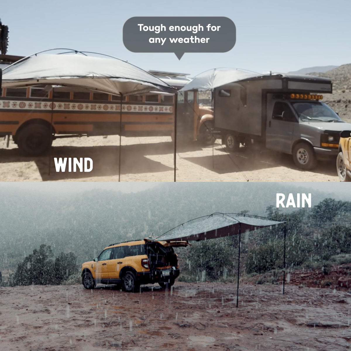 MoonShade and Long MoonWall Bundle, Portable Awning for Increased Shade and Privacy, Lightweight Durable for Large Shade Coverage, Suitable for Vans, Trucks, Full-Size SUVs, and Larger Vehicles