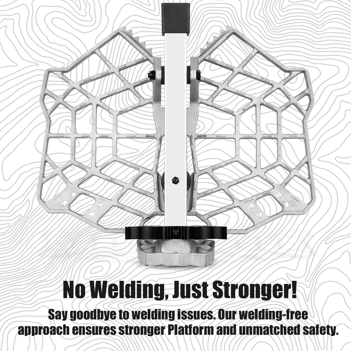 skiguard Hunting Saddle Platform, Lightweight Cast Aluminum Construction Saddle Hunting Platform, Reliable Hunting Platform, The Ultimate Hunting Platform for Saddle Hunters, 16.1"x12.2" Platform