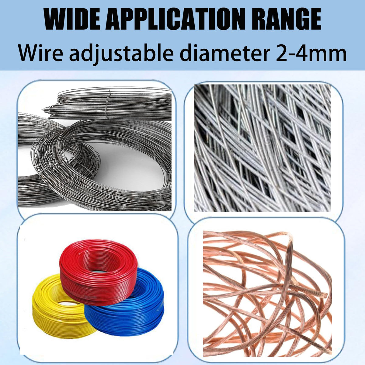 PreAsion Metal Wire Cable Straightener Straightening Machine with 10pcs V Shape Straighten Wheels Adjustable Diameter 2-4mm Straightening Tool for Different Metal Wire