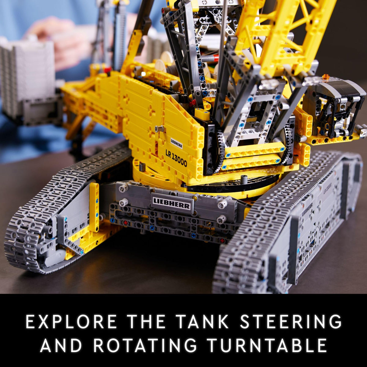 LEGO Technic Liebherr Crawler Crane LR 13000 Model Kit - Bedroom or Office Decor for Adults, Ages 18+ - Building Blocks for Adults to Display - Gift Ideas - 42146