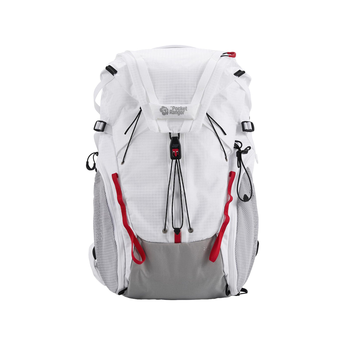 VSGO Pocket Ranger Outdoor Backpack - Expandable, Suitable for Outdoor Activities, with 24 Attachment Points (White, 25-30L)