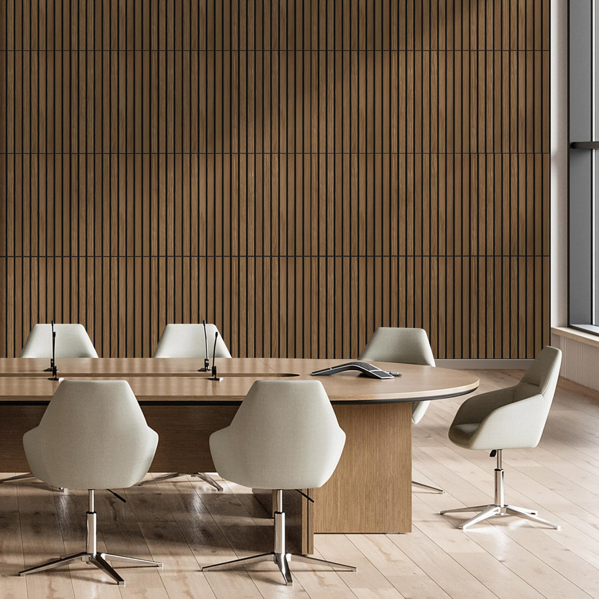 Acoustic Wall Panels 24 Pack, Covers 32 Sq Ft - 16"x12"x0.4" Self-Adhesive Walnut Soundproof Panels for Home Studio & Professional Office