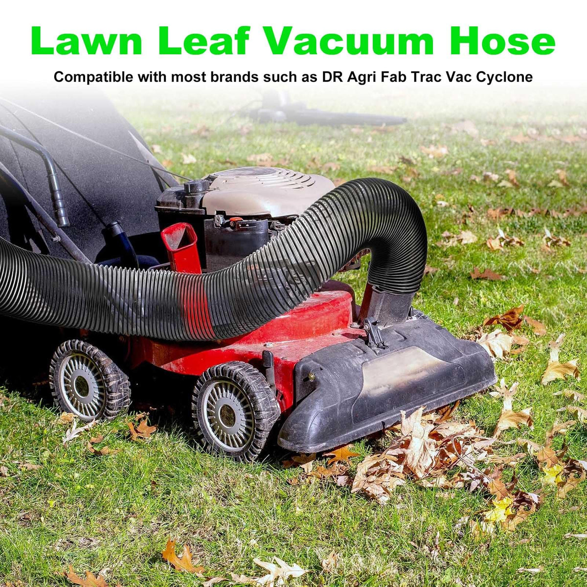 Leaf Vacuum Dust Collection Hose 8 Inch x 6 Foot PVC Flexible Grass Catcher Bagger Hoses Replacement DR Agri-Fab Etc Brands Lawn Leaf Blowers Hose