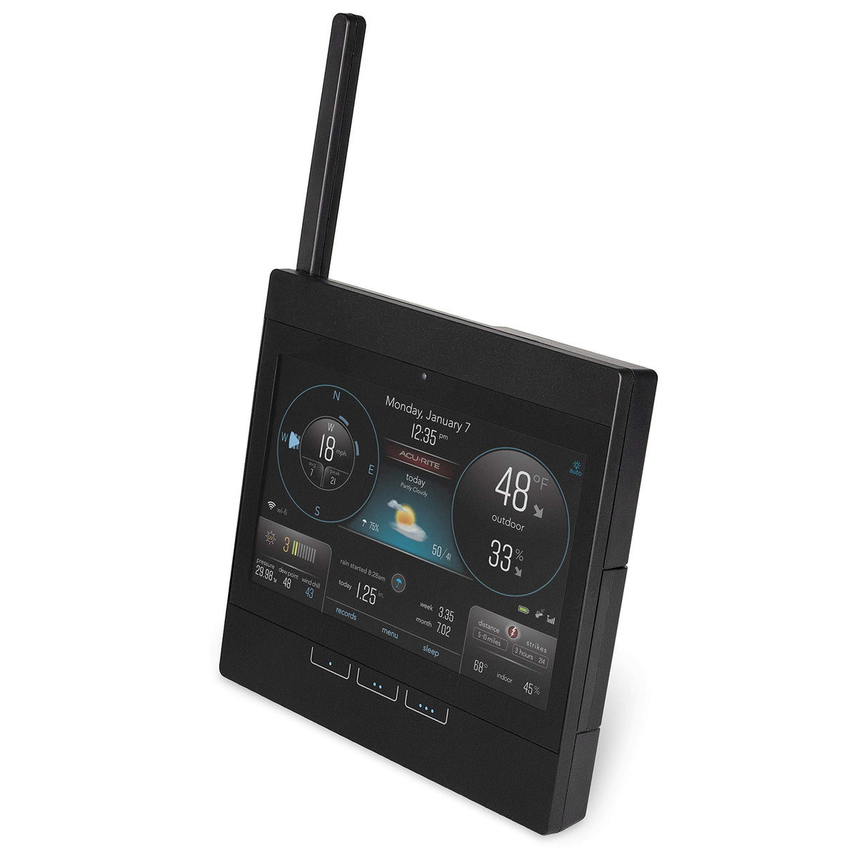 AcuRite Atlas Professional Weather Station with Direct-to-Wi-Fi HD Display, Lightning Detection, Built-In Barometer, and Temperature, Humidity, Wind Speed/Direction and Rainfall Measurements (01001M)