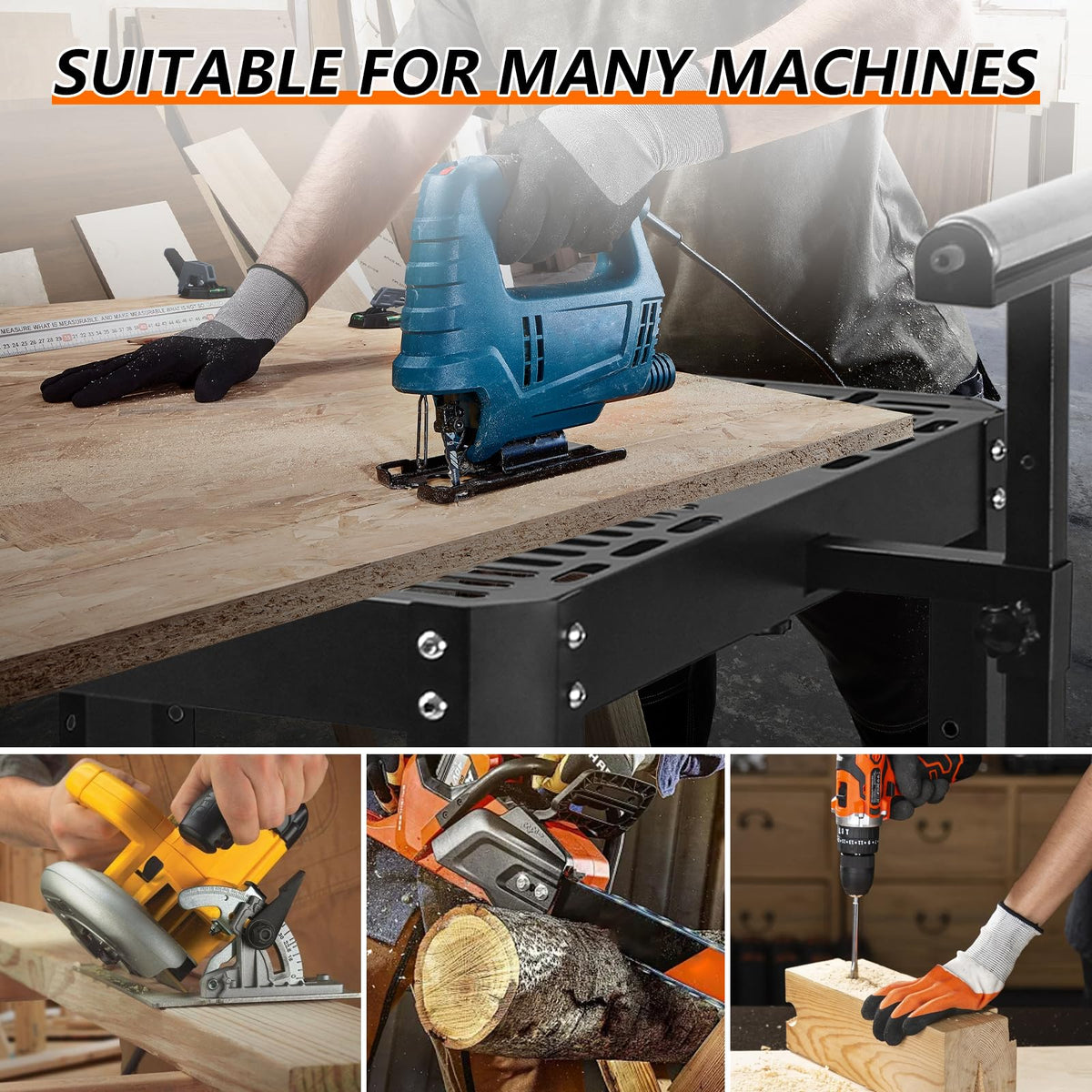 Planer Stand with Wheels,550 lbs Load Capacity Power Tool Stand,Height Adjustable Miter Saw Stand,Planer Table Stand with Extension Rollers, for Most Planers, Saws, Bench-top Machines, Power Tools