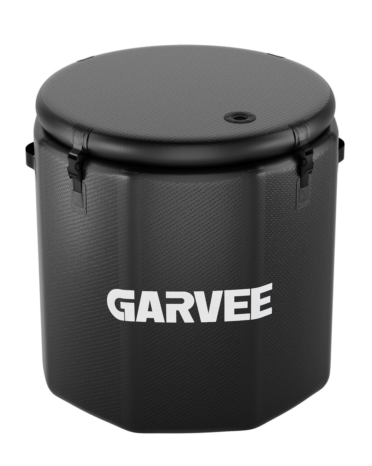 GarveeTech Ice Bath Tub for Athletes, Compatible with Water Chillers, 186 gal Inflatable Cold Plunge Tub with Insulated Lid, Portable Cold Water Therapy Ice Pod for Recovery (Black, 186 gal)