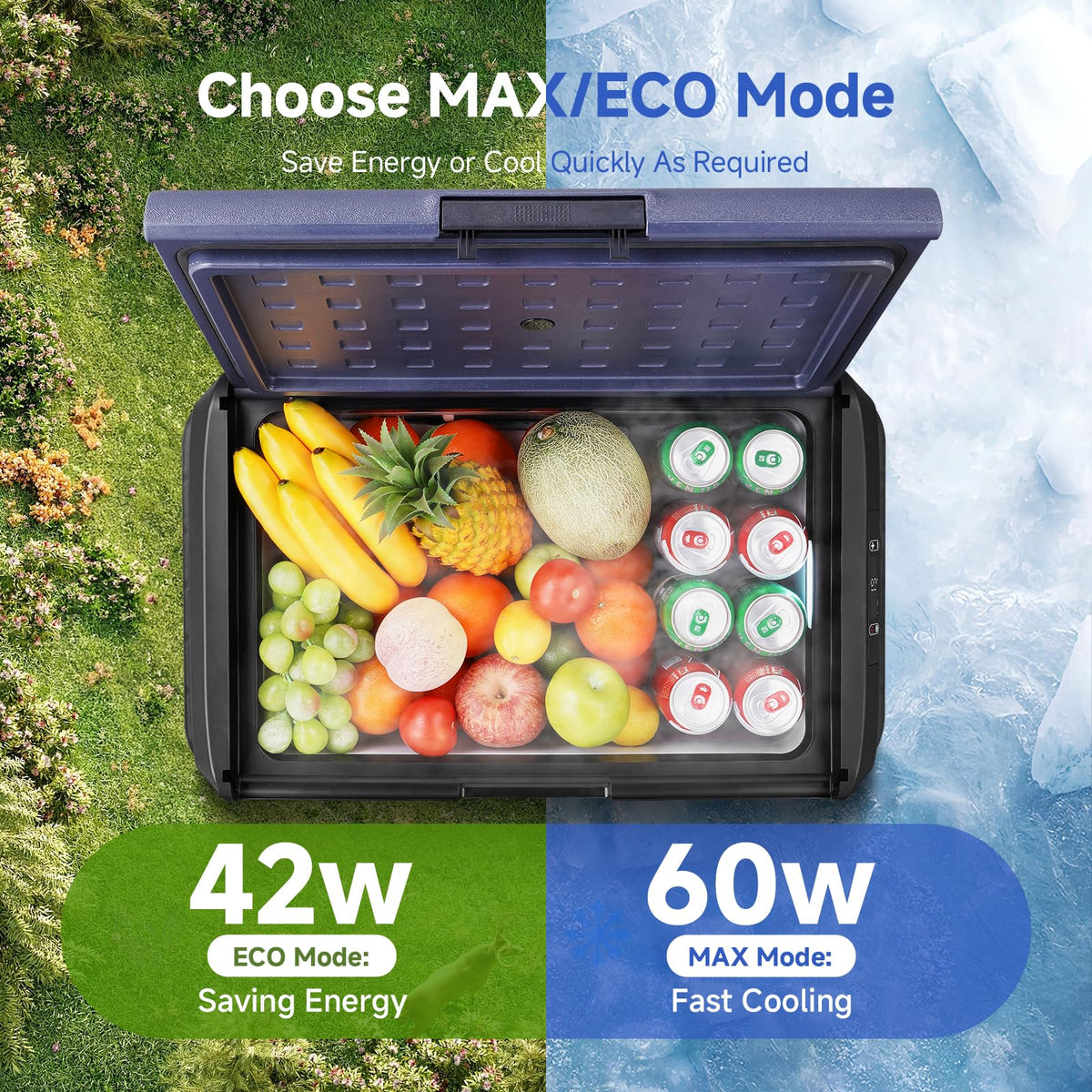 BODEGA 12 volt Car Refrigerator - 26QT Portable Freezer IPX4 Waterproof Car Fridge Electric Cooler Ultra-Quiet for Truck Van Camping Travel 12/24V DC 110~240 Volt AC,-4℉~68℉