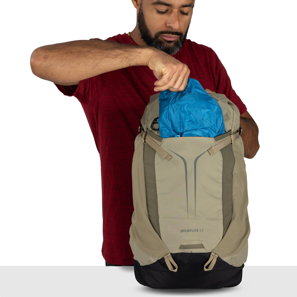 Osprey Sportlite 22L Lightweight Hiking Backpack for Men and Women - Everyday Hiking Bag - Travel Daypack, Serenity Blue