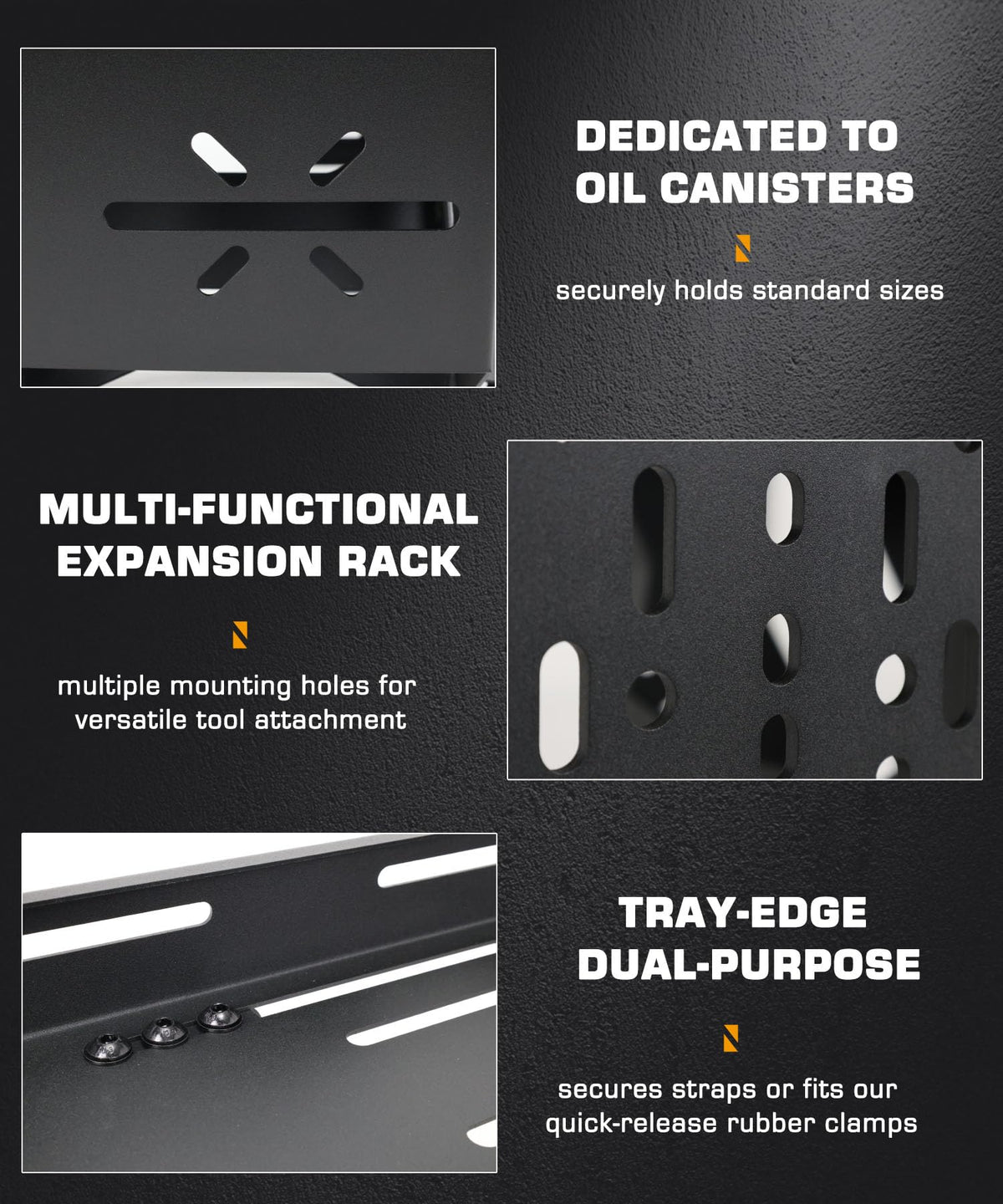 Autoholic Utility Cargo Rack Basket Storage Tray Spare Tire Storage Rack Fit for 1976-2025 Jeep Wrangler JK/JL, 2021-2025 Ford Bronco 27"-32" Tire 88 LB Capacity No-Drill Installation