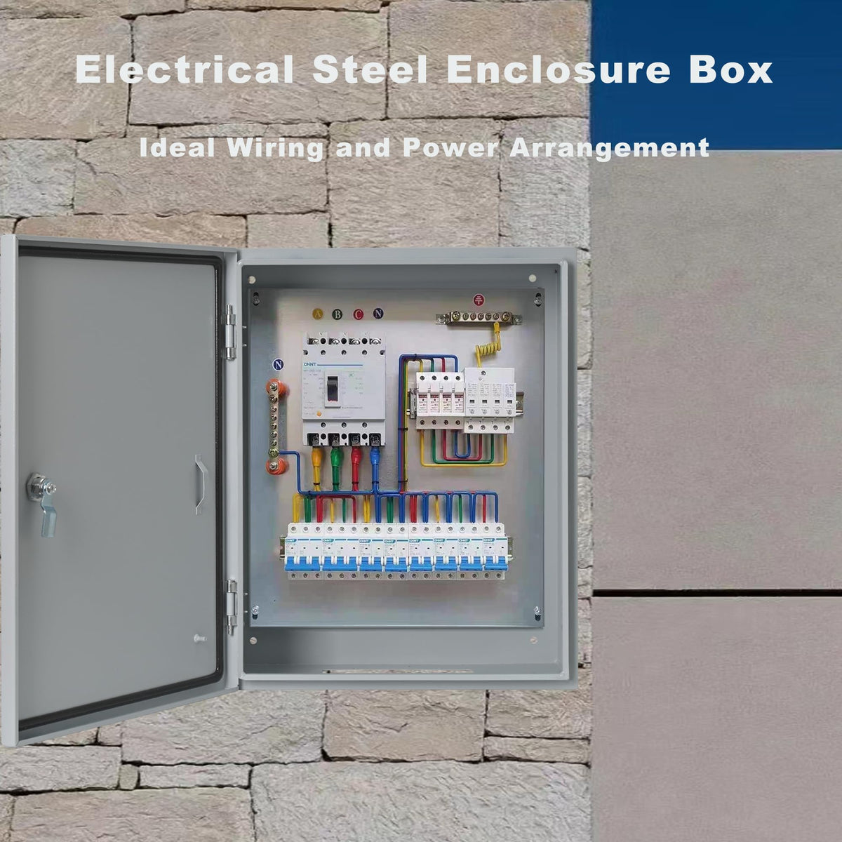 Waterproof Electrical Enclosure 24 x 16 x 12'', Outdoor Electrical Box Weatherproof, Electrical Junction Box with Reinforced Lock