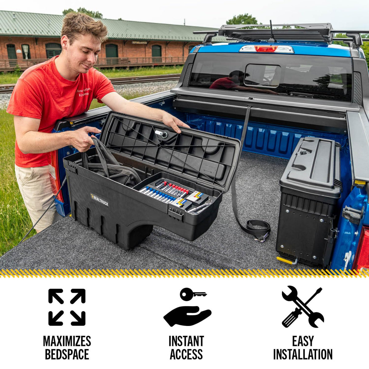 RealTruck Undercover SwingCase Truck Bed Storage Box | SC207D | Fits 2023-2025 Ford Maverick Drivers Side