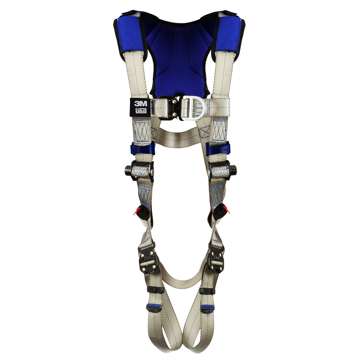 3M DBI-SalaExoFit X100 Comfort Vest Climbing Harness Fall Protection, OSHA, ANSI, Front and Back D-Rings, Quick Connect Chest and Leg Buckles, Zinc Plated Steel, 1401026, Medium