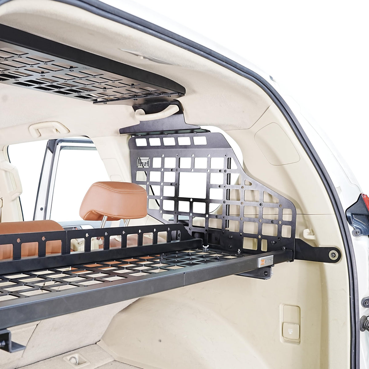 HIGH FLYING for Toyota Prado LC150/Lexus GX460 Rear Window & Overhead Roof Molle Panels Storage Modular System Trunk Shelf Organizer Rear Cargo Racks