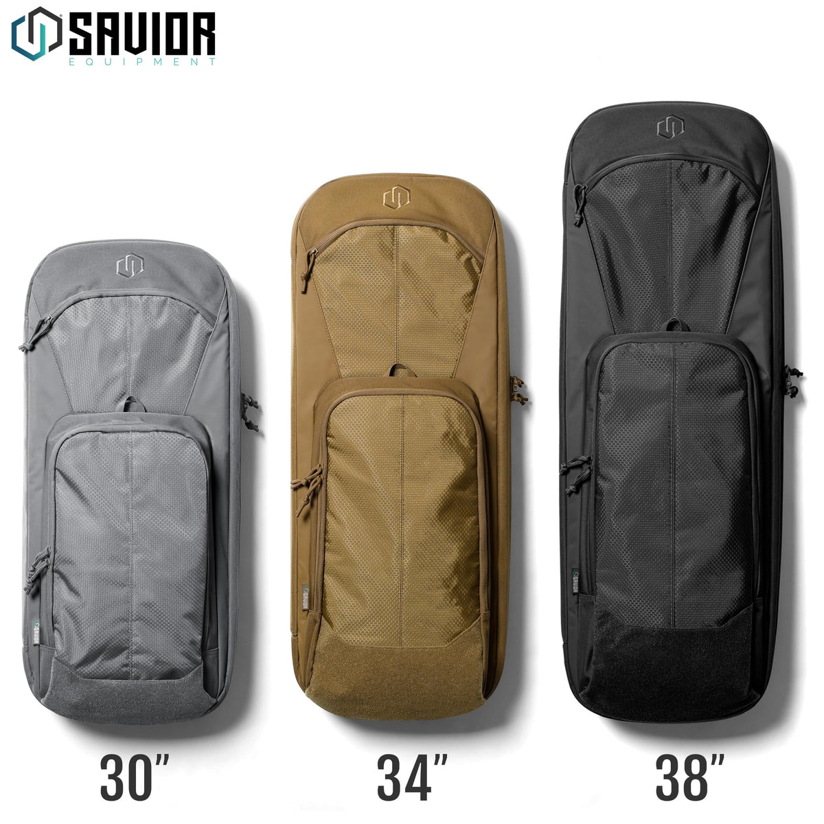 Savior Equipment Specialist Series 30" 34" 38" Covert Tactical Gun Bag Backpack Soft Case with Compartment, Low Profile Bug Out Truck Bag (SW Gray, 38")