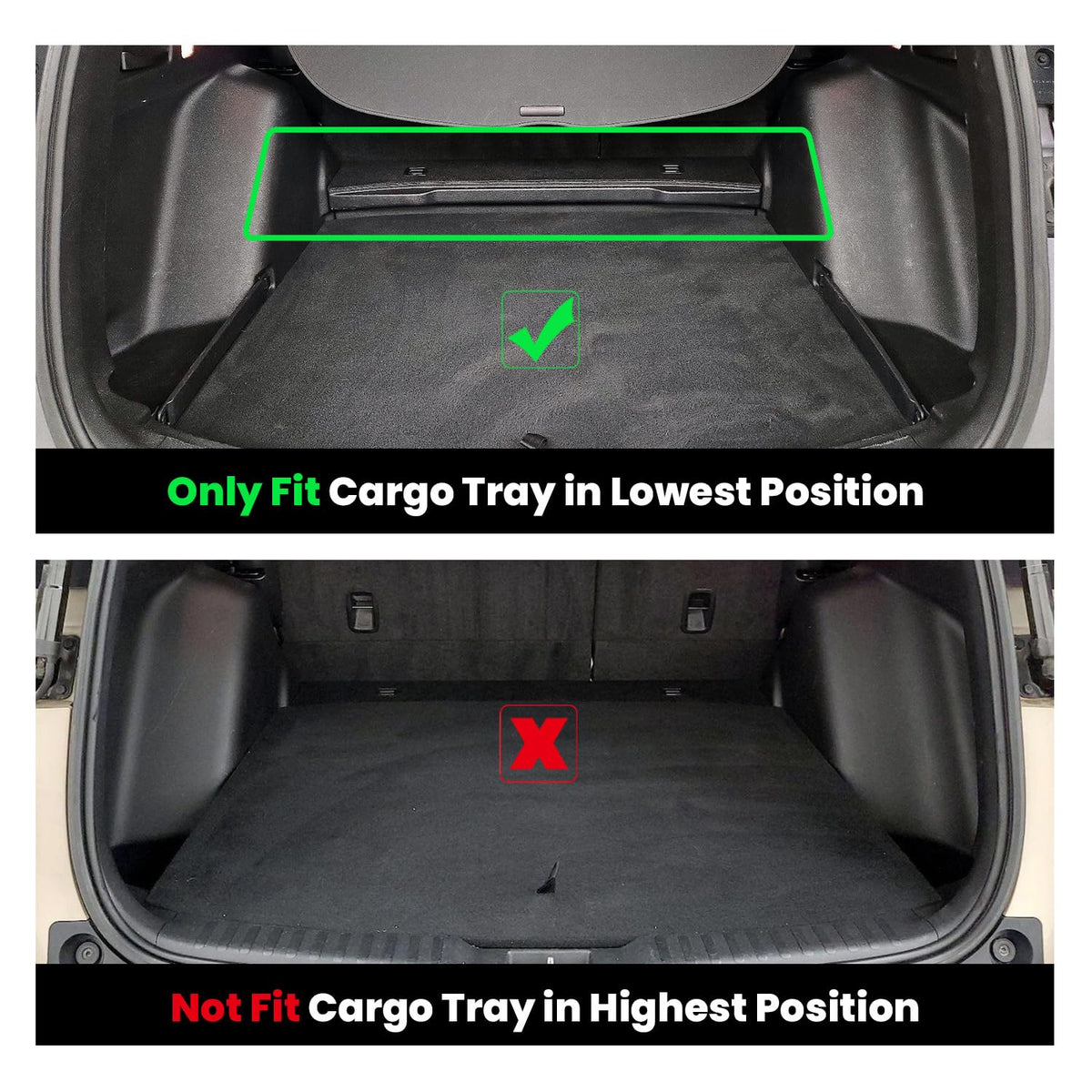 LASFIT Cargo Mat for Honda CR-V 2017-2022 (Tray in Lower Position), Custom Fit Trunk Mat, Raised Edge All Weather Protection, Kid & Pet Friendly, Easy Clean for Family Use, Black (Not for Hybrid)