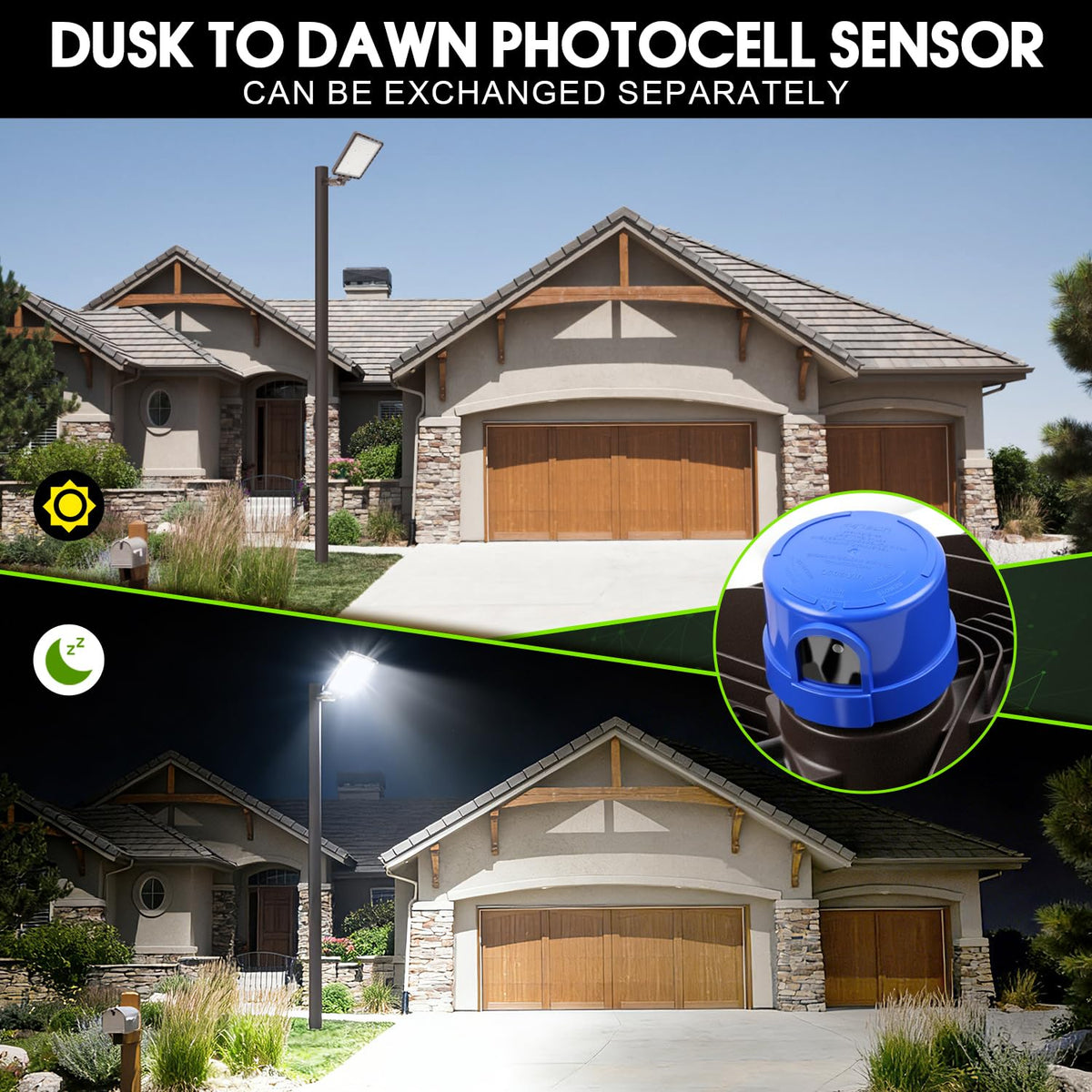 Dream Eeve 350W LED Parking Lot Light Slip Fitter Mount 52500LM Dusk to Dawn 5000K Outdoor Area Security Commercial IP65 Waterproof 100-277V for Driveway Parking Lot Stadium