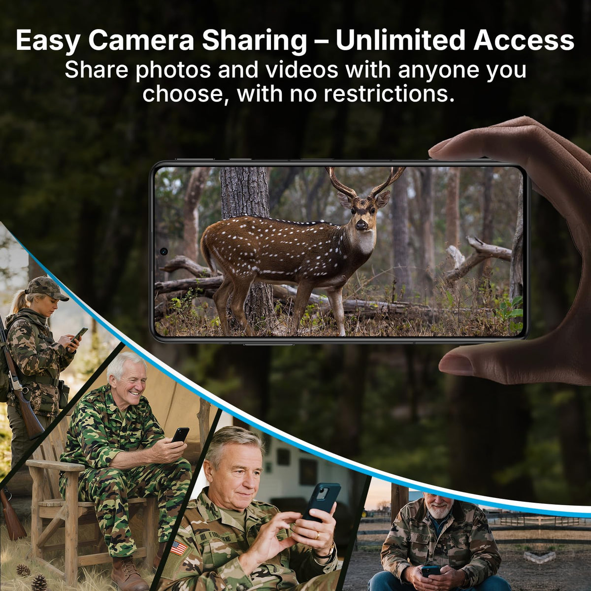 Meidase Solar Cellular Trail Camera S965 Pro (Non-WiFi), Live View, GPS Tracking, 7800mAh Rechargeable Battery, Motion Activated, Ideal for Hunting & Off-Grid Monitoring