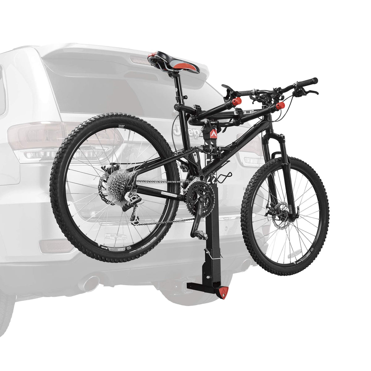 Allen Sports Deluxe Locking Quick Release 2-Bike Carrier for 2 Inch & 1 4 in. Hitch, Model 522QR , Black