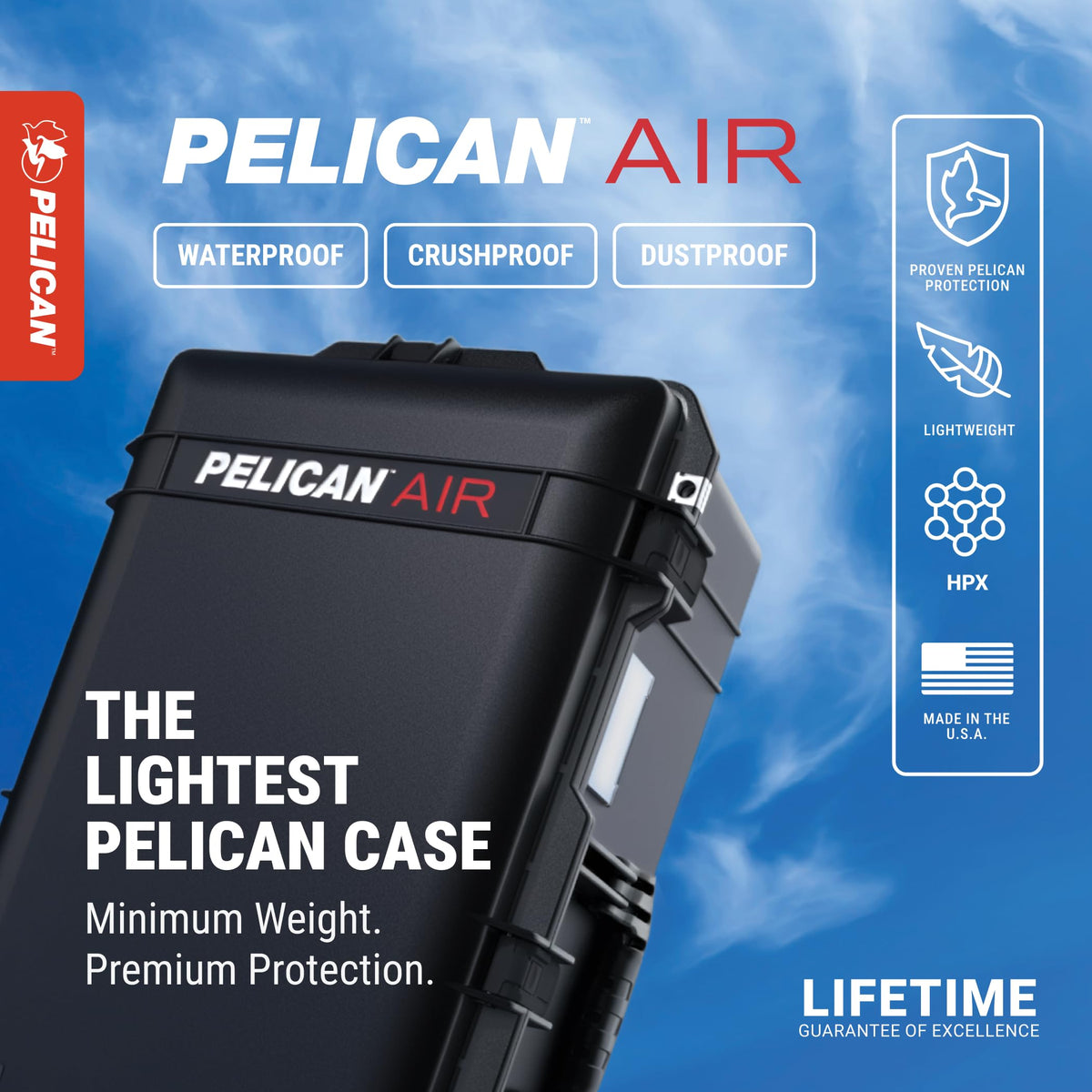 Pelican Air 1615 Case With Padded Dividers - Black