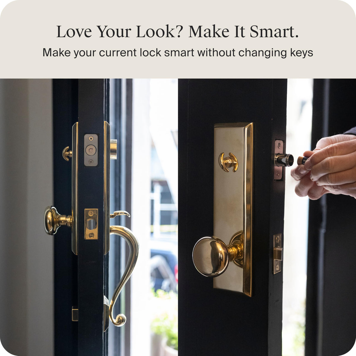 Level Bolt Smart Deadbolt - Make Your Lock Smart Without Changing Keys or Hardware - Matter-Over-Thread - Keyless & Remote Access via Apple, Alexa, Google Home, SmartThings