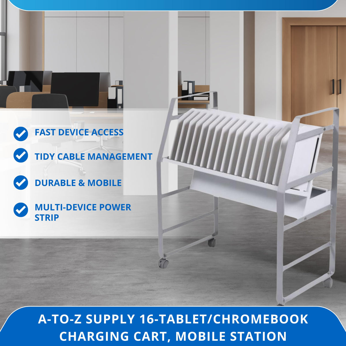FSE 373-LOTM16 16-Tablet/Chromebook Open Charging Cart