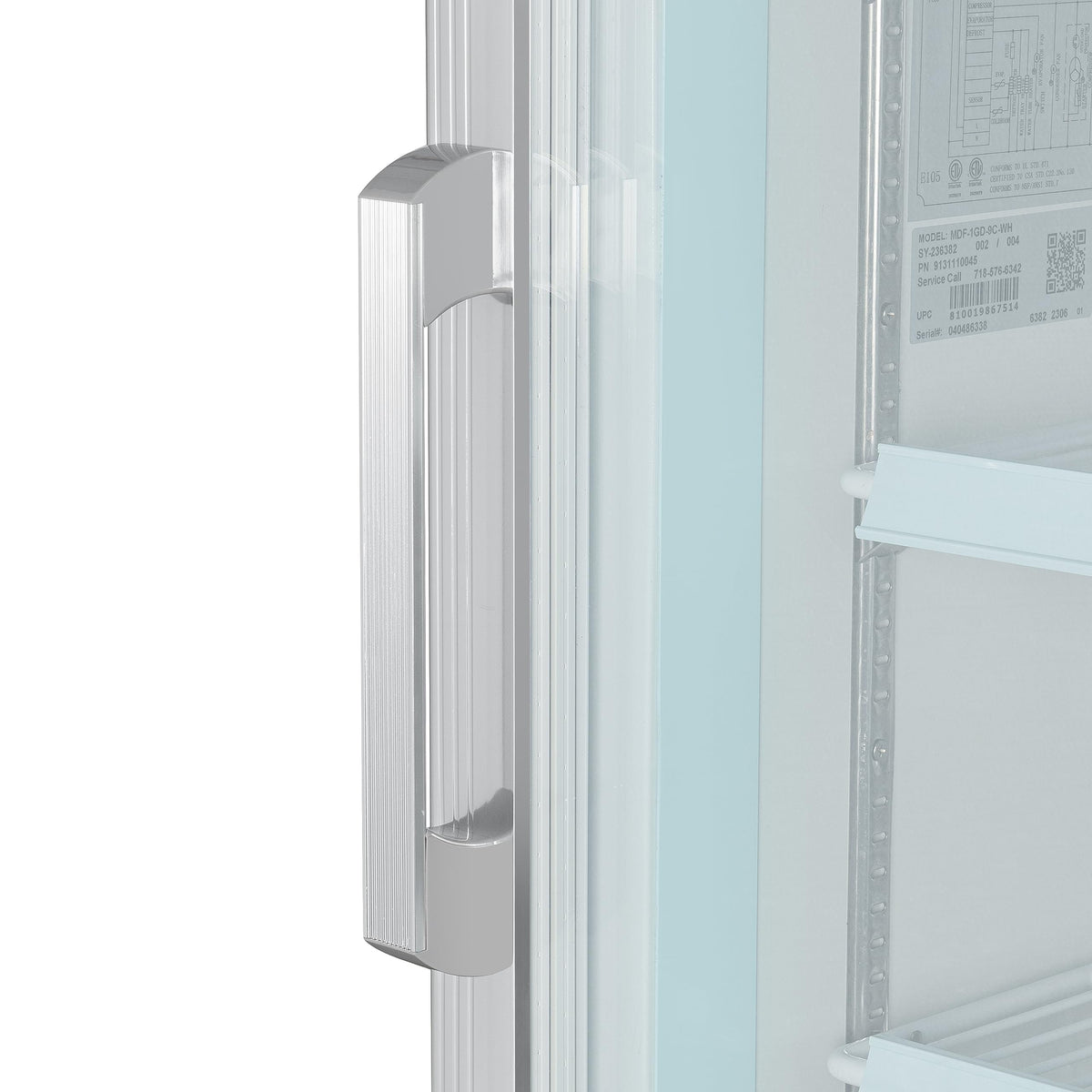 KoolMore 26 in. Commercial One Glass Door Display Upright Freezer Merchandiser in White 9 Cu. Ft. (MDF-1GD-9C-WH)