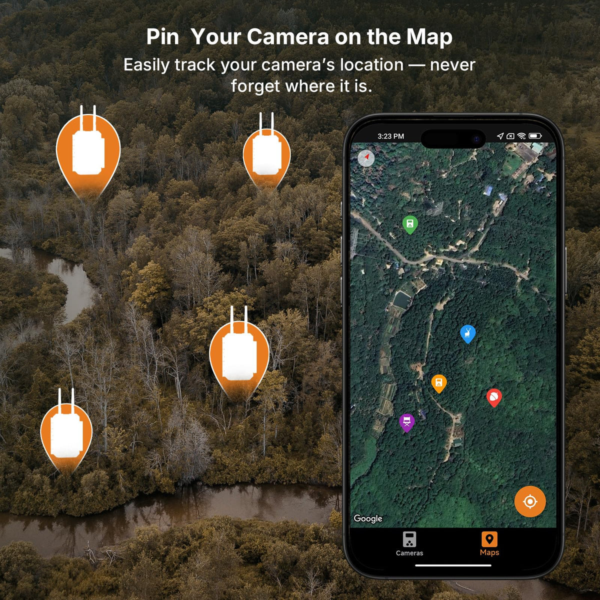 GardePro E8 2.0 Pro WiFi Trail Camera with SP300 Solar Panel, 4K Ultra HD & 64MP, 165ft Long-Range WiFi, Built-in 7800mAh Battery + 64GB SD Card, Dual Antennas, Wildlife Monitoring Camera