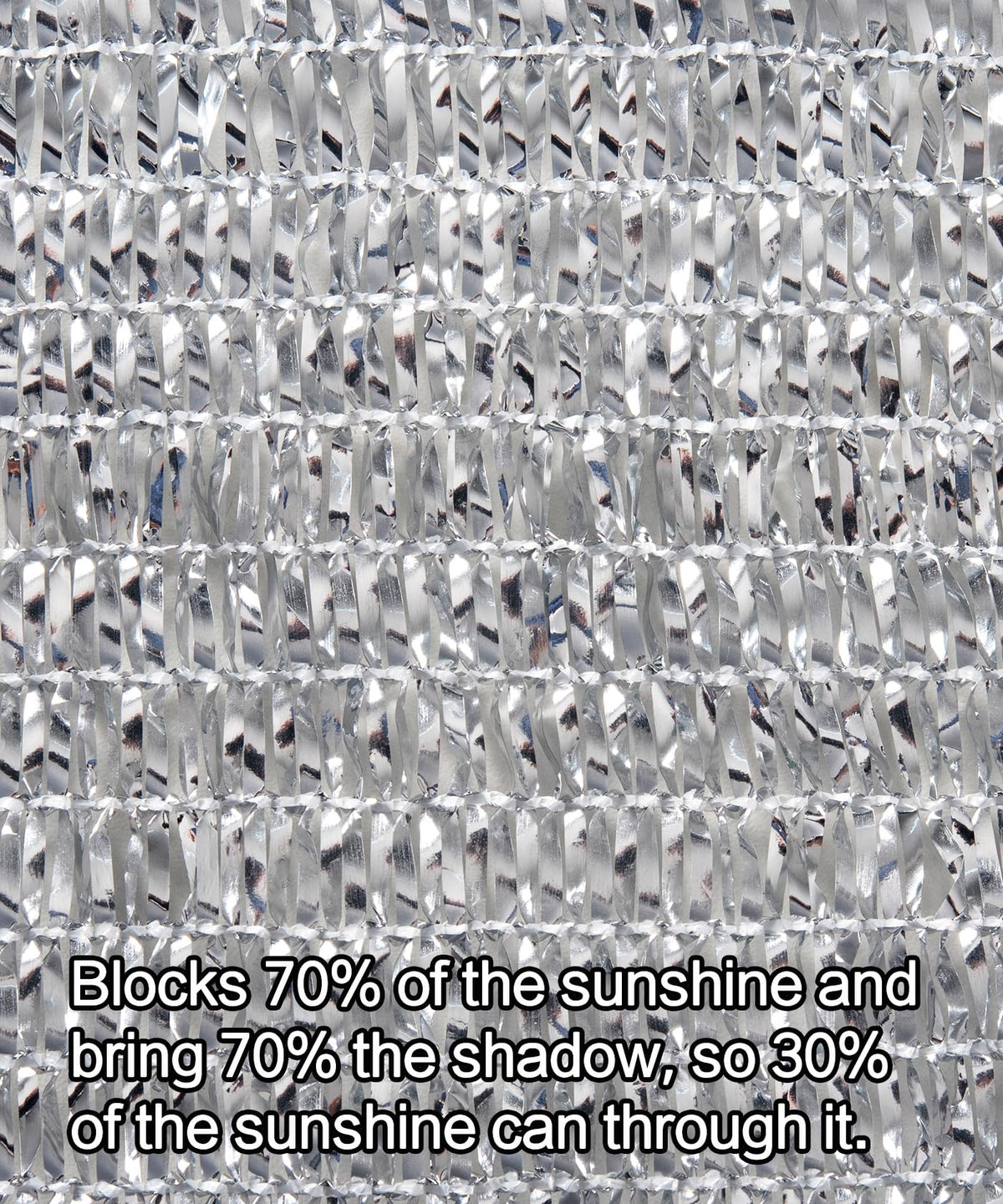 70% Aluminum Shade Cloth for Garden 20 FT x 20 FT, Durable Mesh Silver Tarps with Grommets and Ball Bungee,Reflective Sun Shade Net Cover for Pet Shade, RV & Car Shades, Patio, Pergola, Plants, Pools