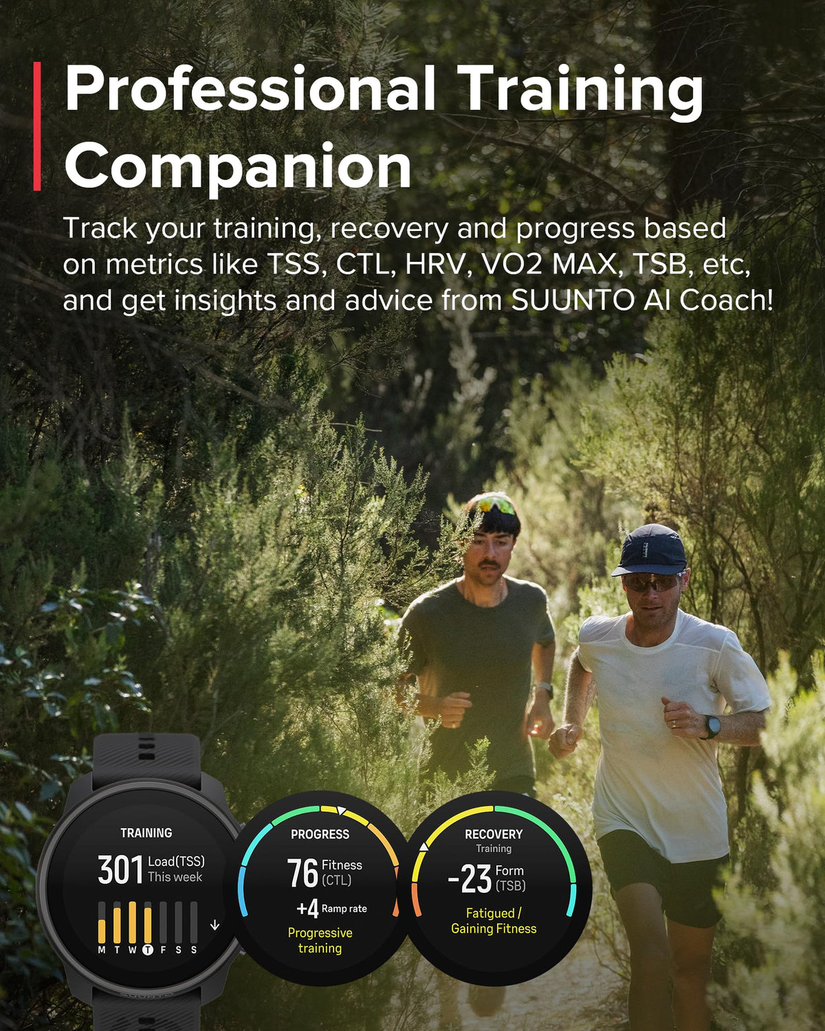 SUUNTO Race S GPS Sports Watch, 1.32" AMOLED Touchscreen w/Crown, 13 Days Battery Life, Training & Sleep Health Tracking, Dual-GNSS, 32GB Global Offline Maps, Lightweight for Running, All Black