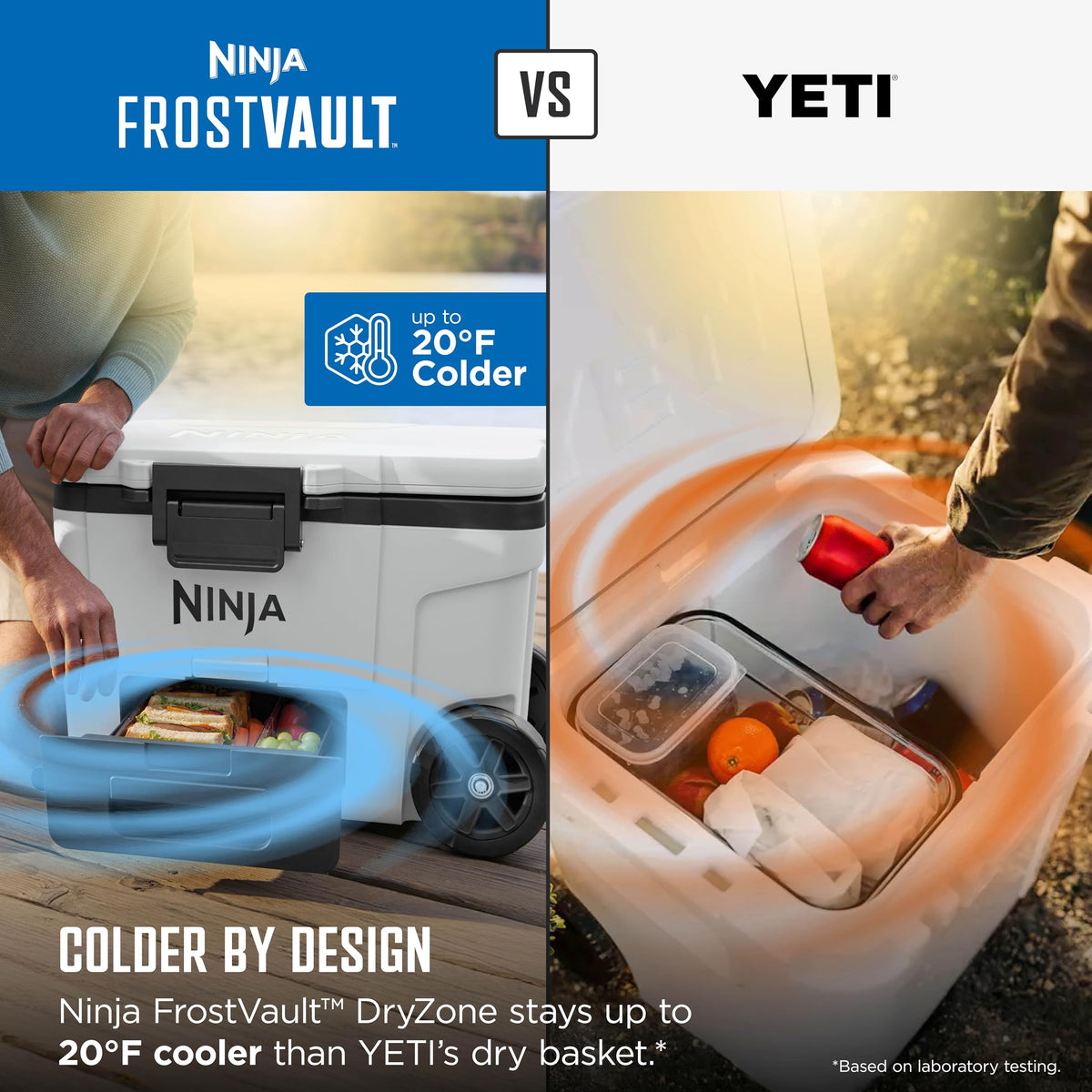 Ninja | FrostVault 30QT Cooler with Wheels | Insulated with Temp Dry Storage Drawer | Keeps Ice Cold for Days | for the Beach, Camping, Picnics & More | Spanish Moss | FB230GN1