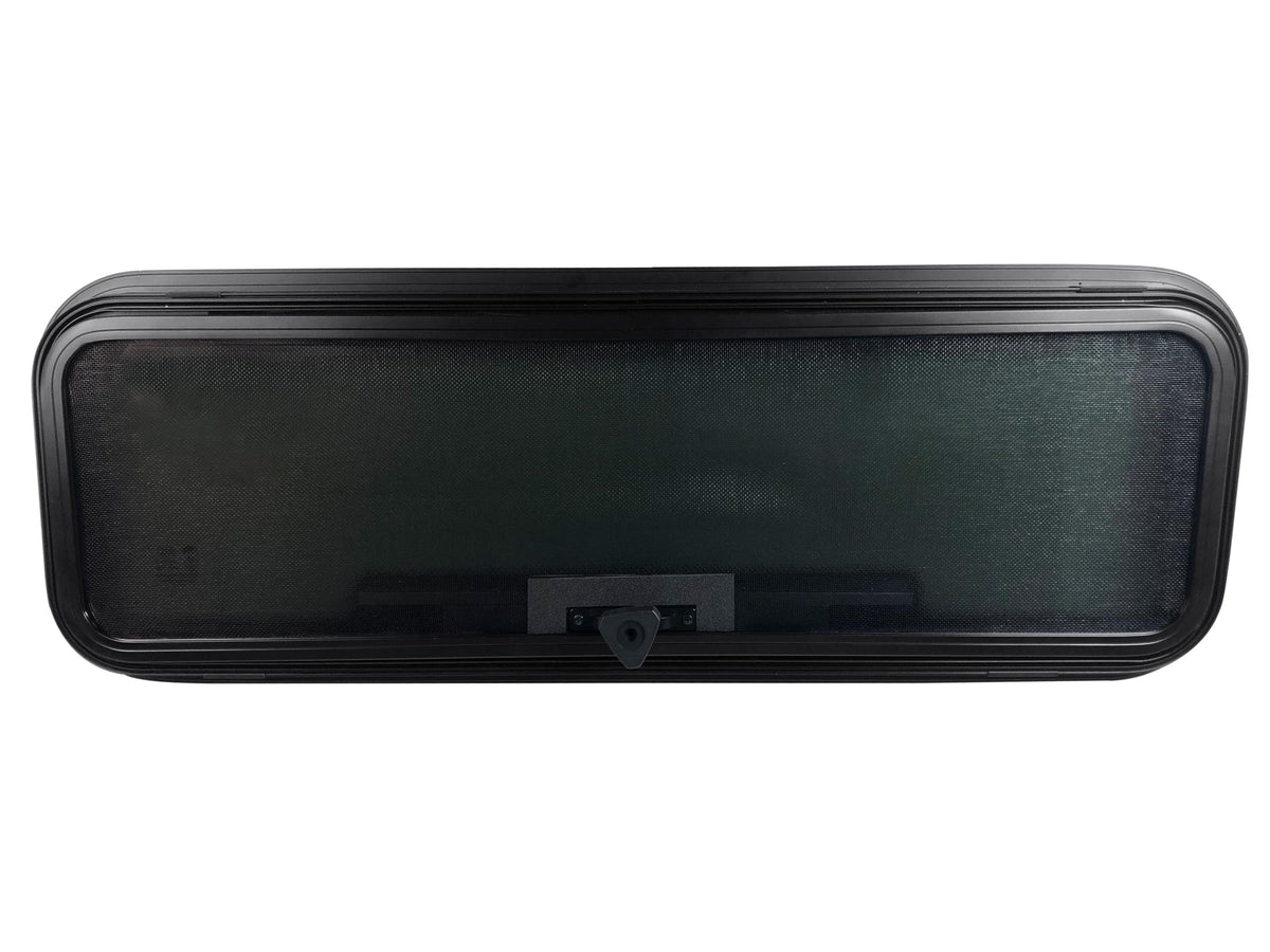 TZGP RV Vent Window 33.5" W x 10.5" H, Universal Awning Bunk Windows, RV Camper Window Replacement, Removable Screen & Solar Privacy Glass