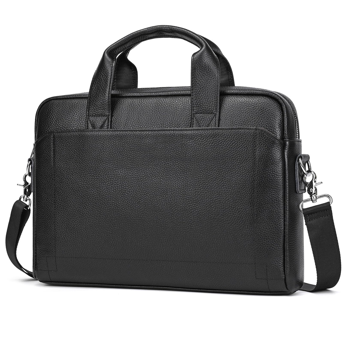 Leather Laptop Bag for Men, Laptop Briefcase Fits Up to 15.6 Inch Notebook, Portable Shoulder Messenger Crossbody Bag for Travel Business Office