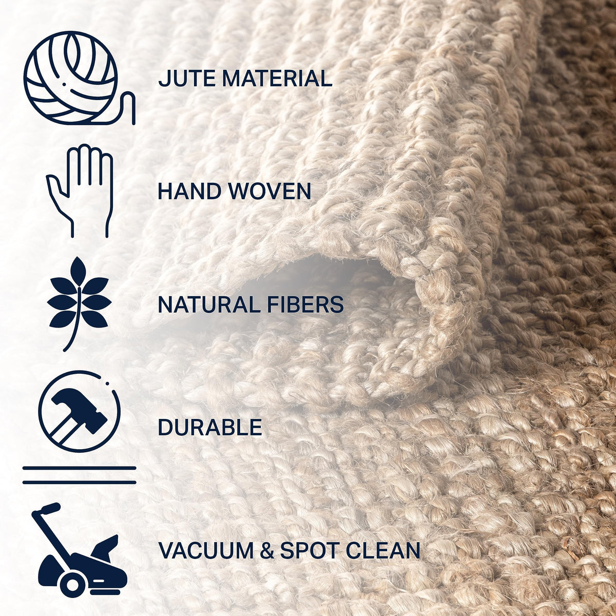 JONATHAN Y Pata Hand Woven Chunky Jute Natural Indoor Area Rug, 3x5, Bohemian, Rustic, Cottage, Easy-Cleaning for Living Room, Bedroom, Kitchen, Non-Shedding (NRF102A-3)