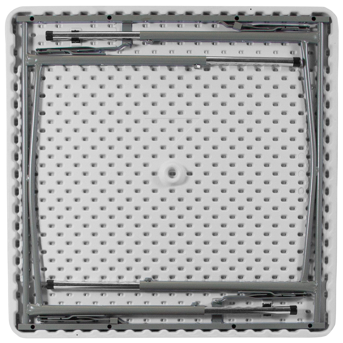 Flash Furniture Kathryn 2.79-Foot Square Height Adjustable Granite White Plastic Folding Table