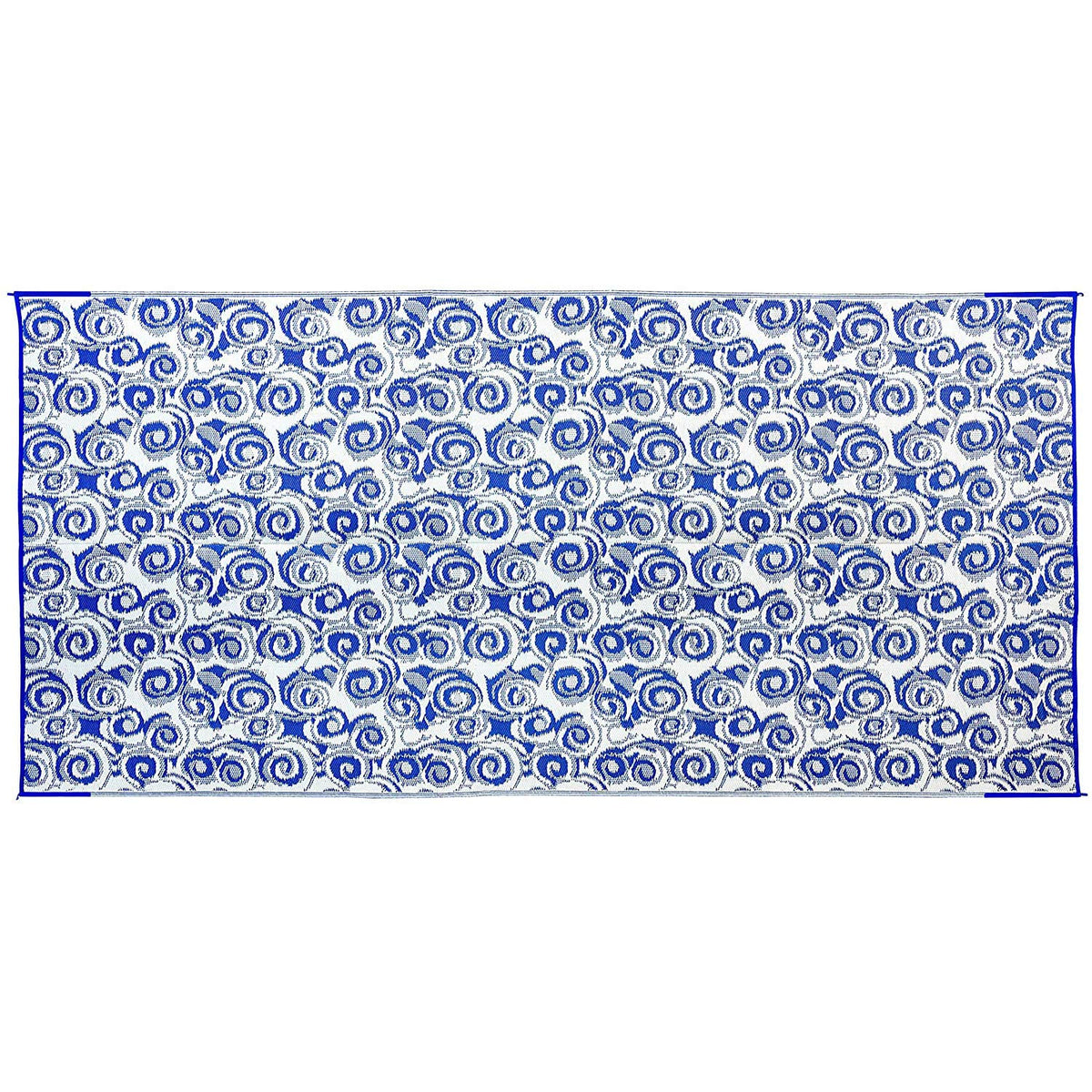 Camco 42841 Swirl Awning Leisure Mat-Blue 8' X 16'