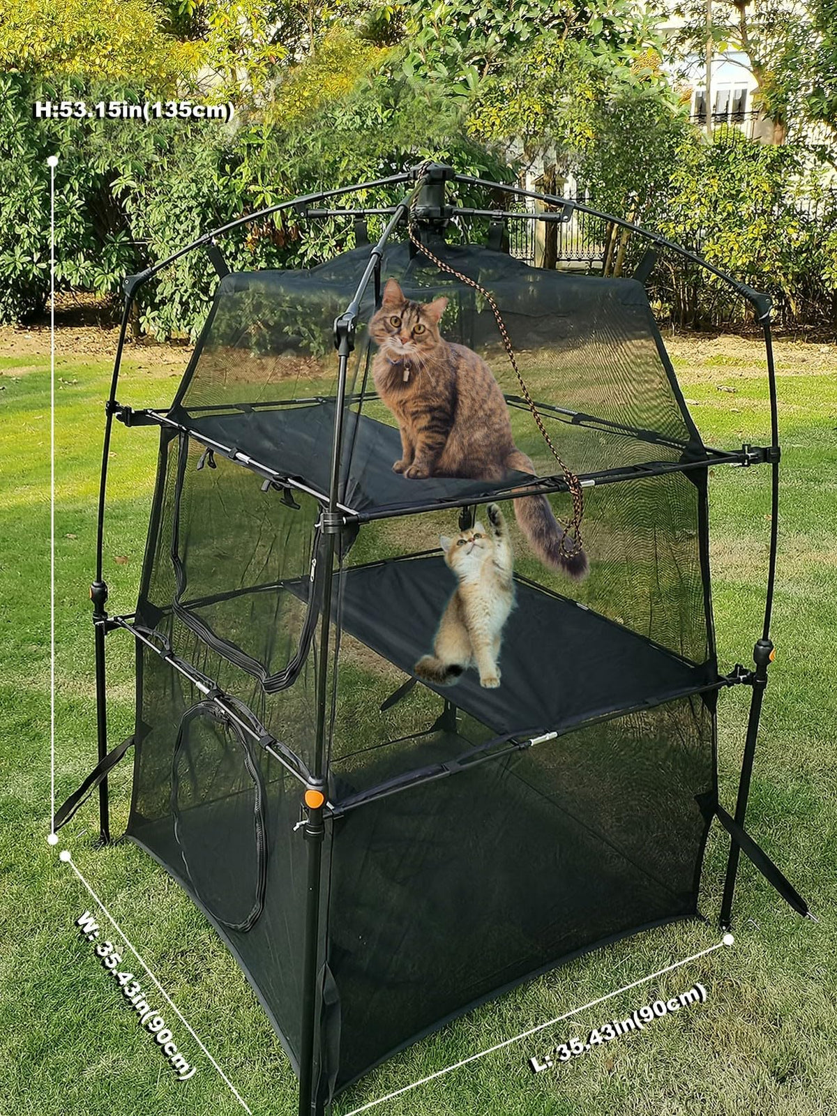 Hi Suyi Portable Pop Up Pet Cat Tents Enclosures for Outside Patio