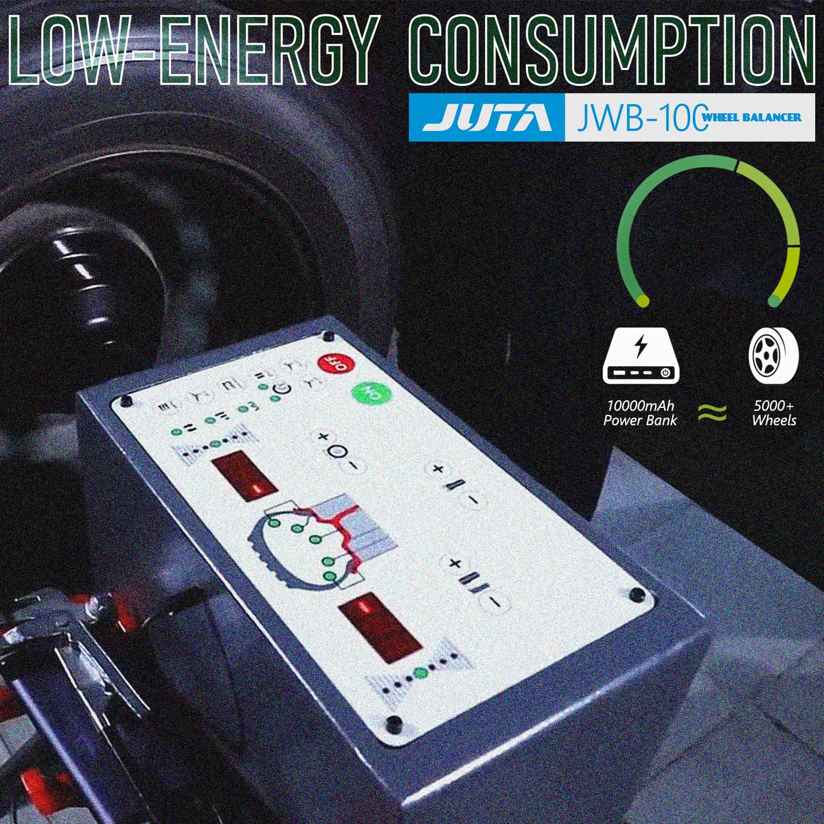 JUTA JWB-100 Portable Automotive Wheel Balancer Manual Car Tire Balancing Machine Powered by USB