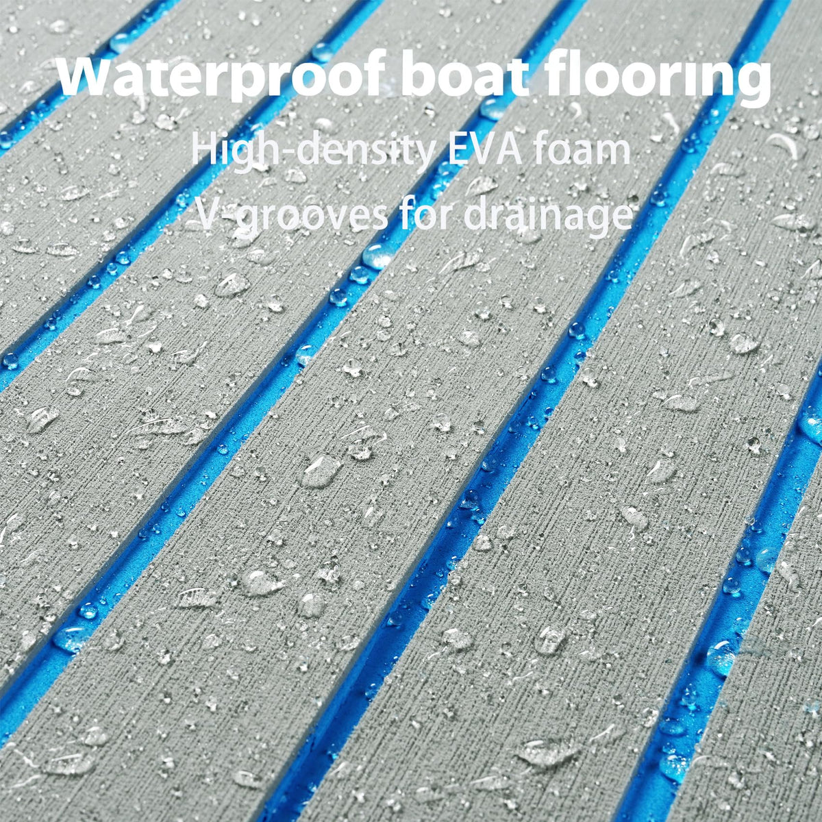ICOOP Boat Flooring Sea Deck Non-Slip EVA Foam Boat Decking Marine Vinyl Flooring Seadek Waterproof Hydro Turf Marine Mats for Boats Pontoon 94.5"x47"/36"/24"/16", 47.2"x15.8"
