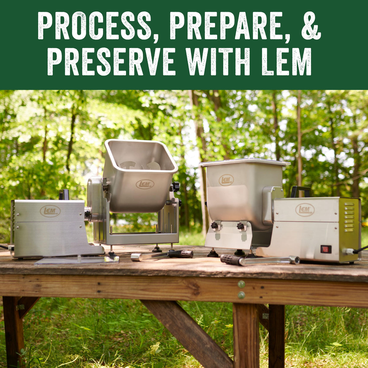 LEM Products BigBite 25 Pound Capacity Fixed Position Meat Mixer, Stainless Steel, Motor or Grinder Not Included