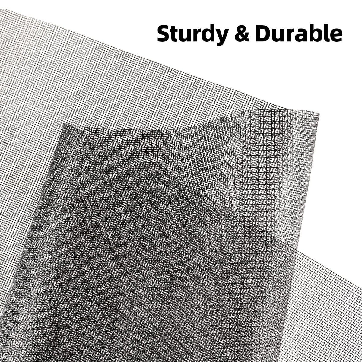 84Inch x 100Feet Window Screen Mesh Roll and Durable Screen Door Replacement, Window Mesh Screen Roll for Windows (Black)