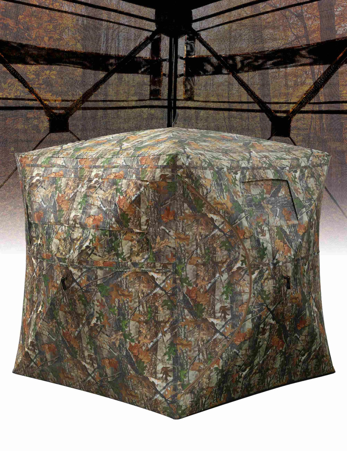 GarveeLife Portable Pop-Up Hunting Blind - 270° See-Through Windows & Silent Door, Waterproof Lightweight Camouflage Tent for Deer Turkey Hunting