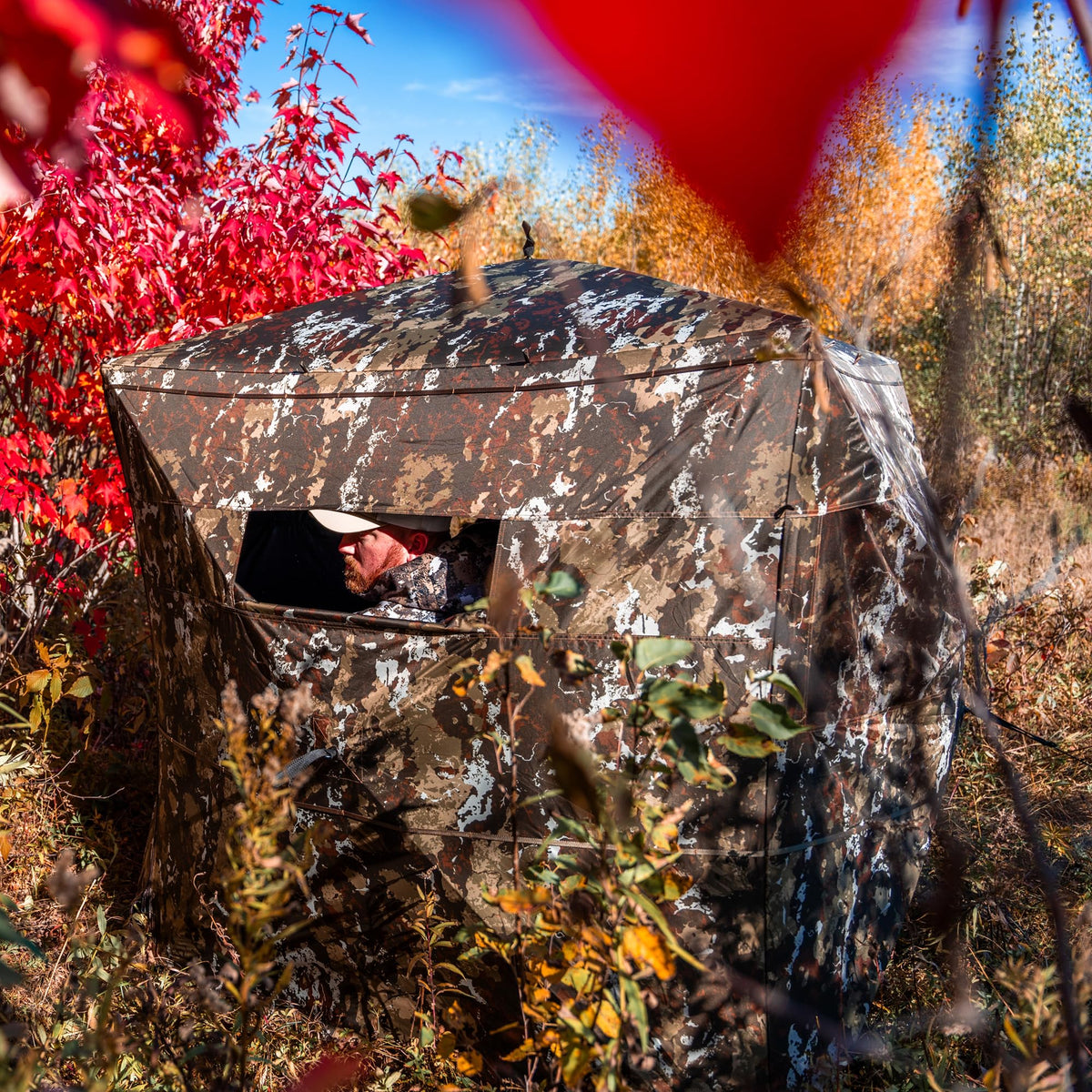 Barronett Blinds® Ace 250, Portable Hunting Blind, Large Pop-Up Hub Blind, Panoramic Shooting Windows, Lightweight, Crater™ Harvest, 75” x 75” x 67”, AC250CH