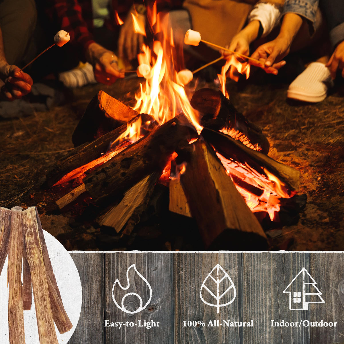 Fatwood Fire Starter Sticks 25-lb Box 2-Pack - Indoor or Outdoor 100% All Natural Pine Fire Starters for Campfires, Fireplace, Firepit, Wood Stove, or BBQ Grill - Kindling Wood Firewood by Pure Garden
