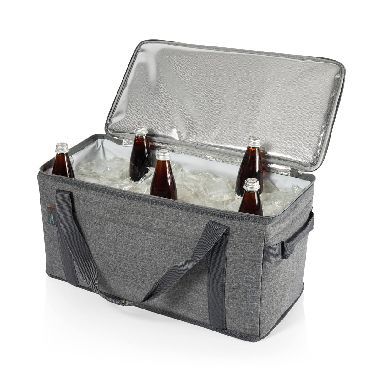 PICNIC TIME NHL Minnesota Wild 64 Can Collapsible Cooler, Large Insulated Soft Cooler Bag, Portable Beach Cooler with Shoulder Strap, (Heathered Gray)
