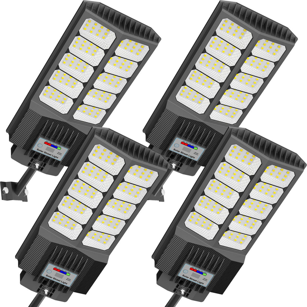 XCQMHF Solar Street Lights Outdoor Waterproof Dusk to Down with Motion Sensor, 6500W Outdoor Solar Flood Light for Parking Lot, LED Security Street Lights Solar Powered for Yard Garden & Walkway