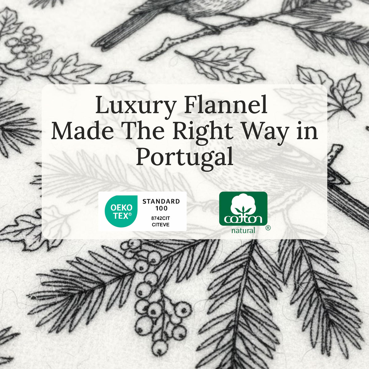 California Design Den Flannel Full Sheet Set - Made in Portugal 100% Cotton, Thick, Velvet Soft 4-Piece Bed Sheets Set, Triple-Brushed with Extra Deep Pockets - Winter Birds